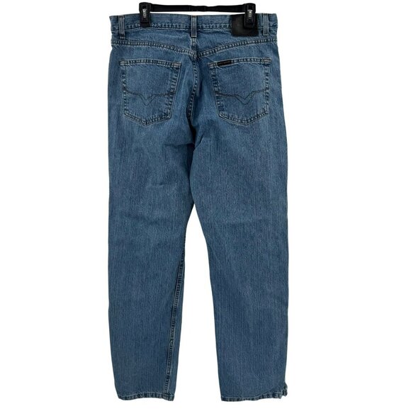 Harley-Davidson Mens Genuine MotorClothes Blue Denim Jeans Size 34x33 Straight - Picture 3 of 10